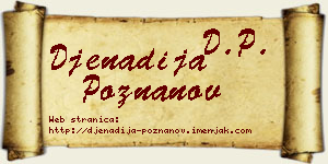 Đenadija Poznanov vizit kartica